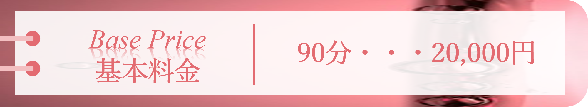 基本料金 90分 20,000円